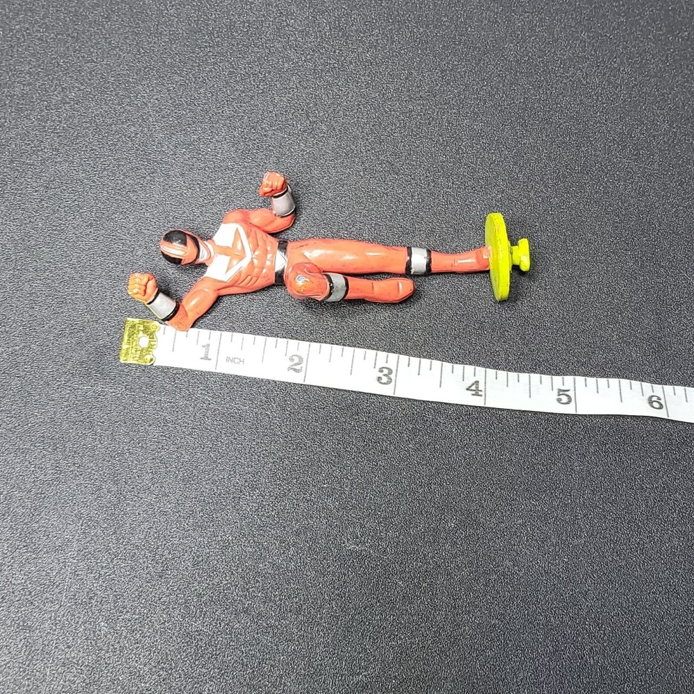 Red Power Ranger Figure with Green Base Toy - Picture 7 of 7